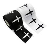 Distressed Cross Sports 100% Cotton Athletic Tape Black White