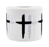 Distressed Cross Sports 100% Cotton Athletic Tape Black White