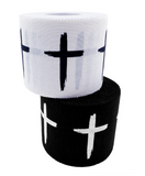 Distressed Cross Sports 100% Cotton Athletic Tape Black White