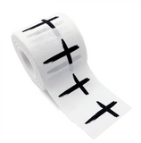 Distressed Cross Sports 100% Cotton Athletic Tape Black White
