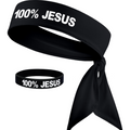 Black Headband + Black Wristband