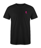 Light Pink Ribbon Black T-Shirt