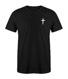 Black w/ White Distressed Cross