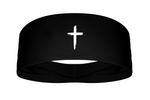 Distressed Cross Wide Tapered Headband