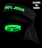 Glow Text Black Headband + Glow Wristband