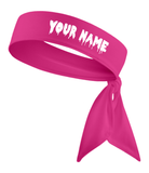 White - Custom Personalizable Drip Name Tie Headband