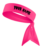 Neon Pink - Custom Personalizable Drip Name Tie Headband