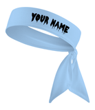 White - Custom Personalizable Drip Name Tie Headband