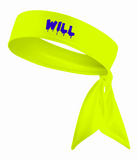 White - Custom Personalizable Drip Name Tie Headband