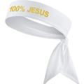 White Headband (w/ Metallic Gold)