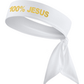 White Headband (w/ Metallic Gold)