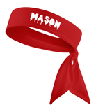 White - Custom Personalizable Drip Name Tie Headband