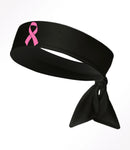 Light Pink Ribbon Black Tie Headband