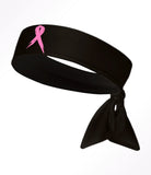 Light Pink Ribbon Black Tie Headband