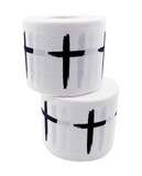 Distressed Cross Sports 100% Cotton Athletic Tape Black White
