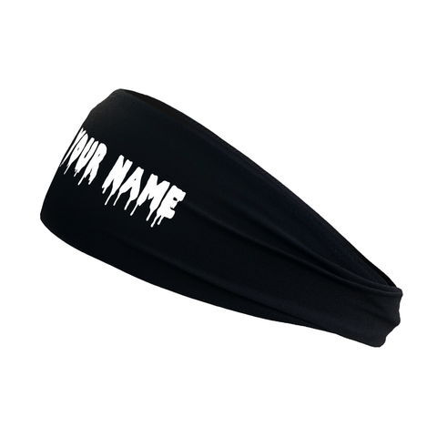 Custom Personalizable Wide Drip Name Stretch Headband