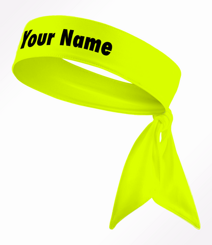 Neon Yellow - Custom Personalizable Name Tie Headband