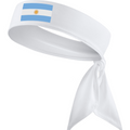 White Headband - Argentina Flag