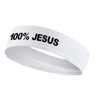 Black 100% JESUS Stretch Headband