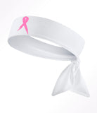 Hot Pink Ribbon White Tie Headband