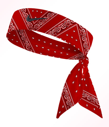 Custom  Red Bandana Tie Headband