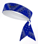 Custom  Deep Royal Blue Bandana Tie Headband